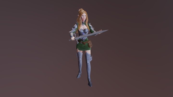 Elf warrior 3D Model