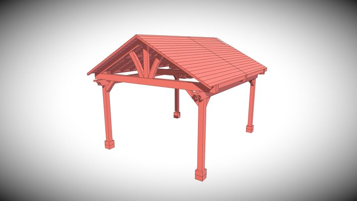 123641 - Del Norte Outdoor Kitchen Pavilion. 3D Model