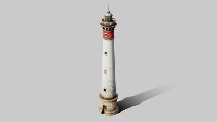 Phare de Ouistreham LOWPOLY – Modello 3D gratuito STL
