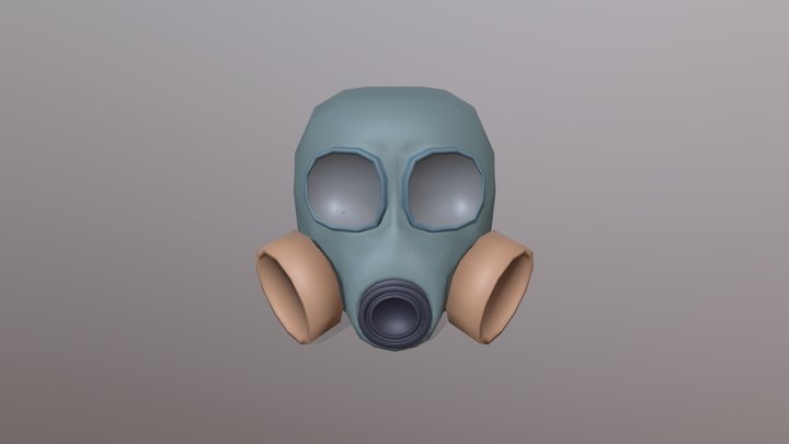 mascara de radiacion 3D Model
