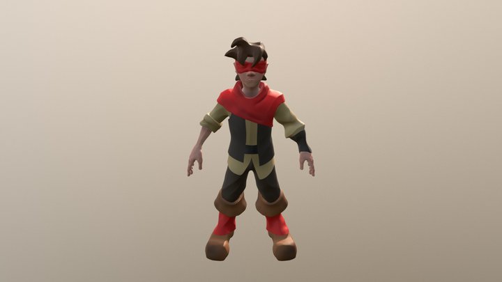 Cartoon Kid Model 3D Model