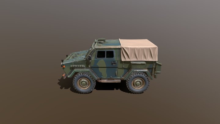 Rus scout vehicle highpoly 3D Model