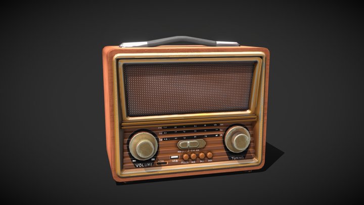 Student work - vintage radio 3D Model