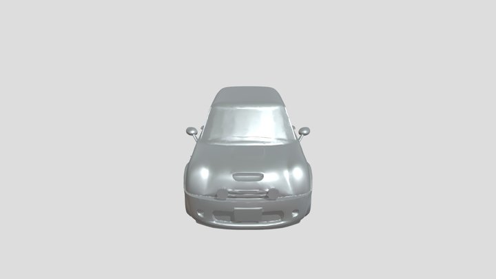 red Mini Cooper car 3D Model