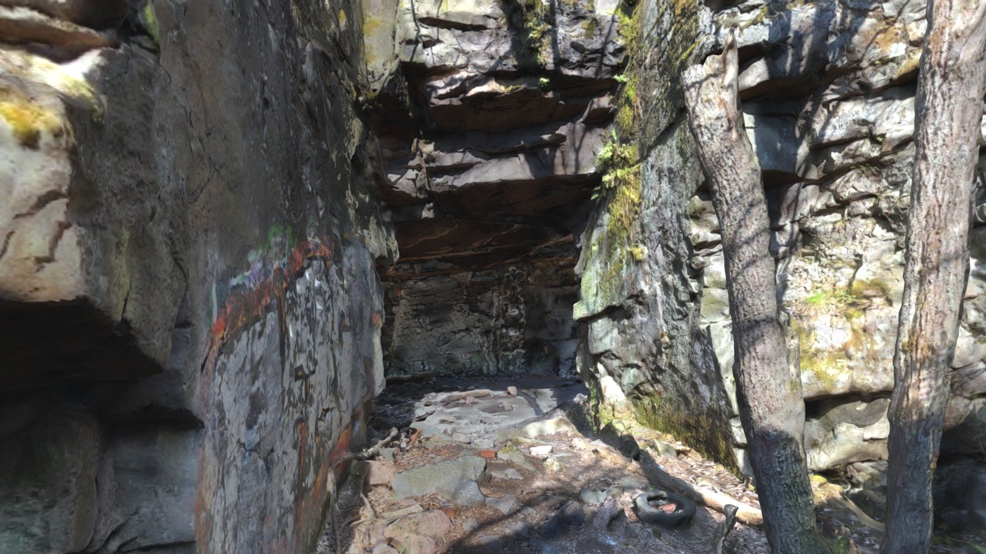 Cave in WW1 base, Maununneva, Helsinki, Finland