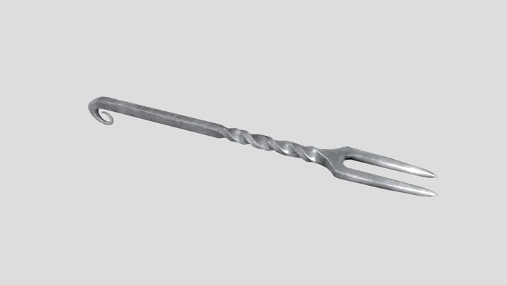 Medieval Fork (Game Ready) 3D Model