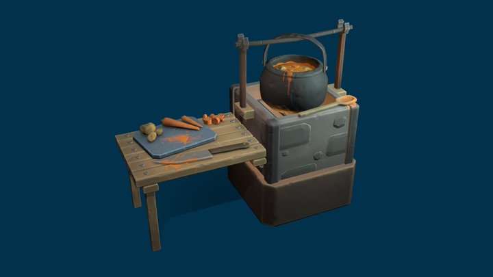 Cooking Station 3D Model