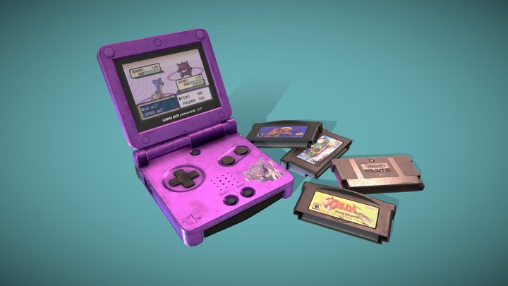 Gameboy Advance SP 3D Model