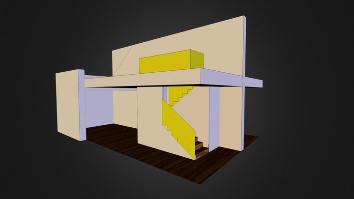 schodiště_posun příčky o dva schody :) 3D Model