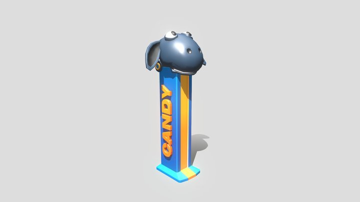 Low-Poly Sheep Candy Dispenser 3D Model
