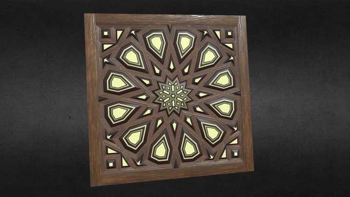 Al-Rifa'i Mosque Full Star Plate Panel 3D Model