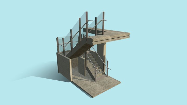 1500H Stair Run New Setout 3D Model