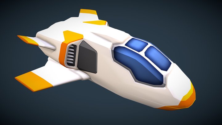 Space Speeder / Shuttle - for Mobile & RTS gamse 3D Model