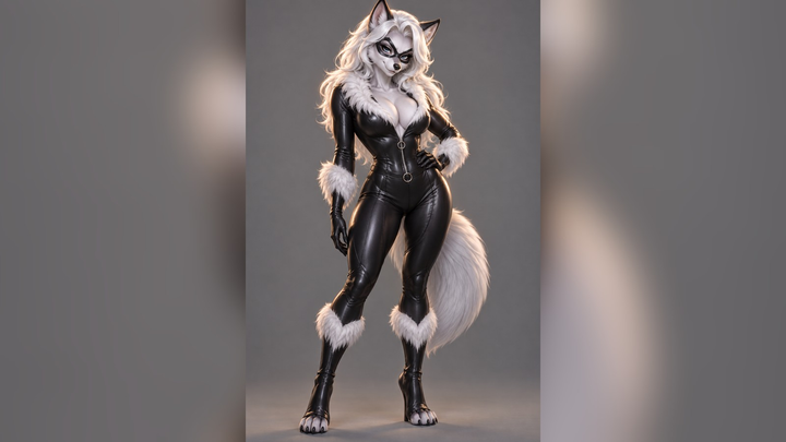Black Cat (Marvel) Furry 3D Model