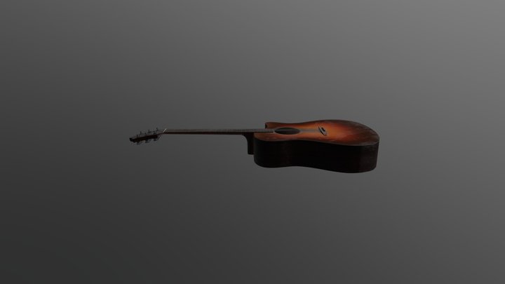 Old acoustic guitar 3D Model