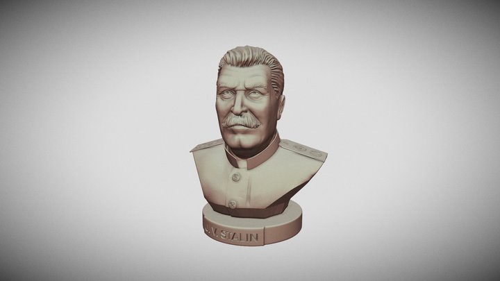 printready Bust of Joseph Stalin