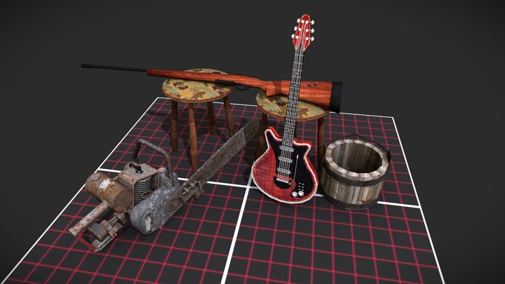 DAE 5 Finished props - Forest Loner 3D Model