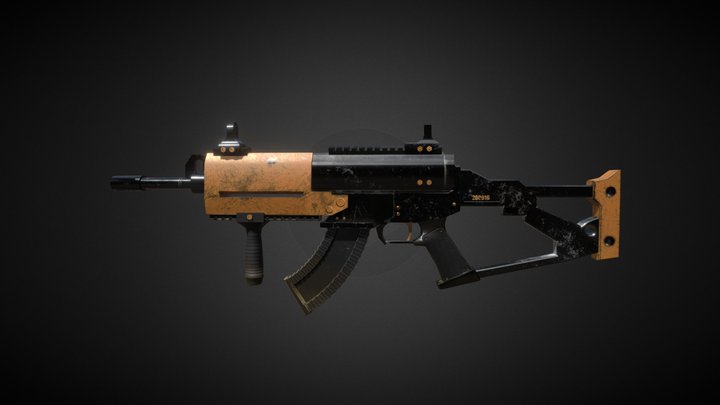 Assault rifle 3D Model