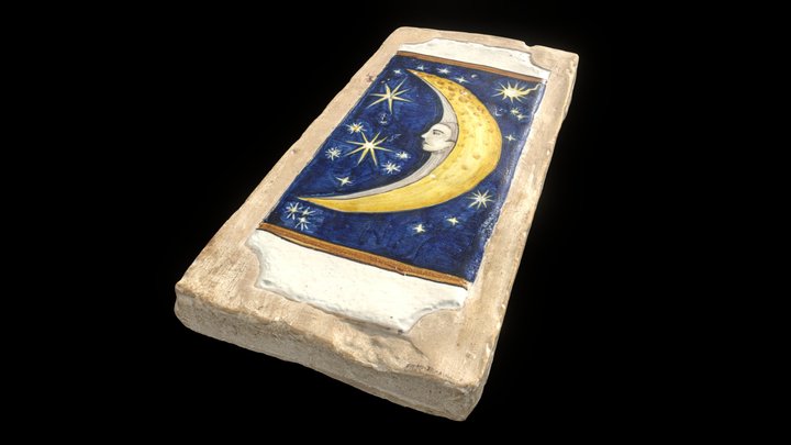 Moon Maiolica Brick - 3D Scan 3D Model
