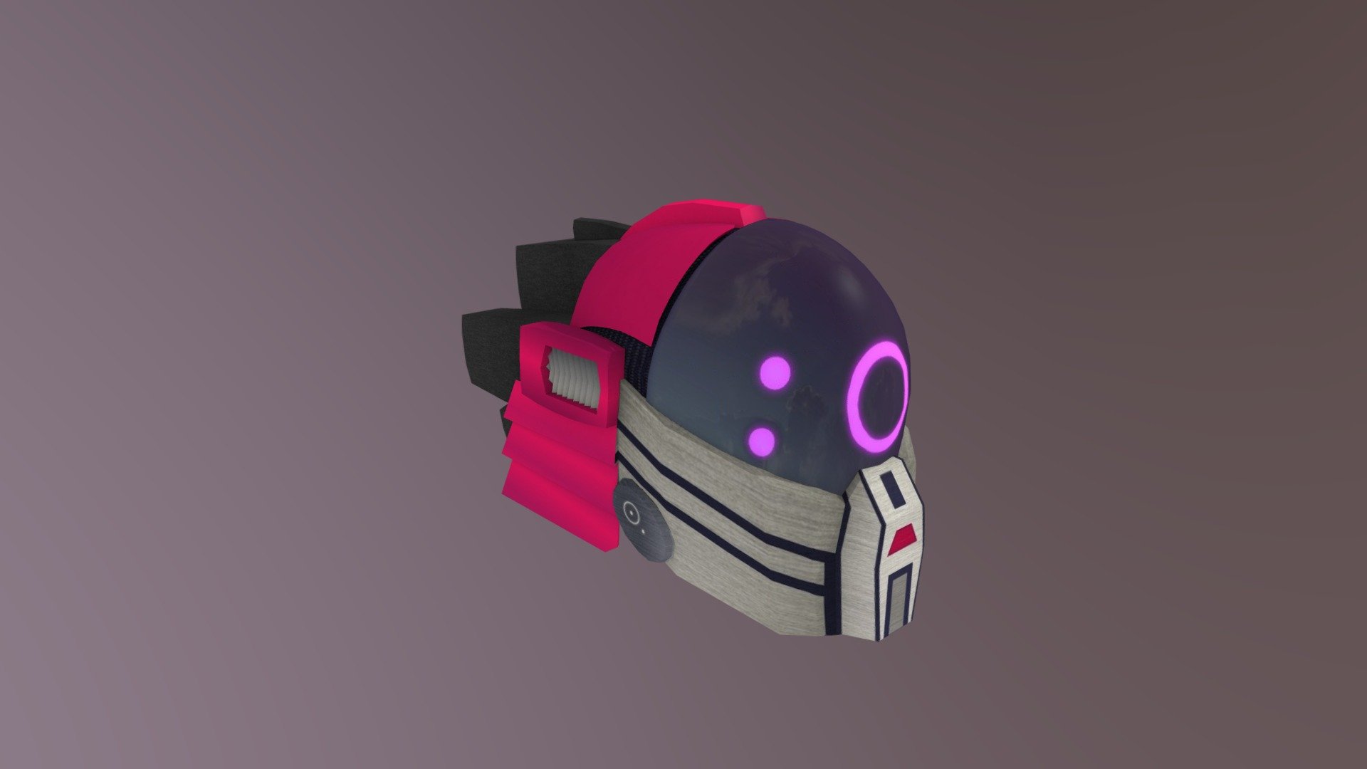 Futuristic Samurai Helmet textured