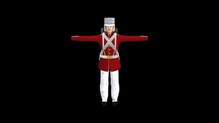 Tier 1: Colonial Infantry soldier 3D Model