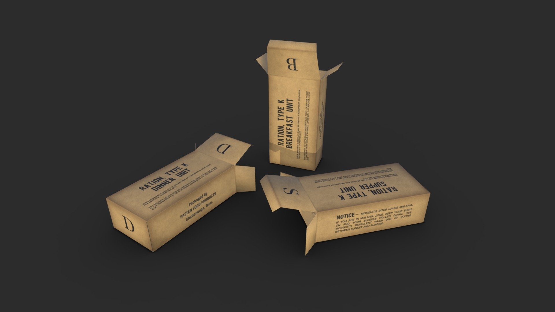 US K-Ration boxes WWII