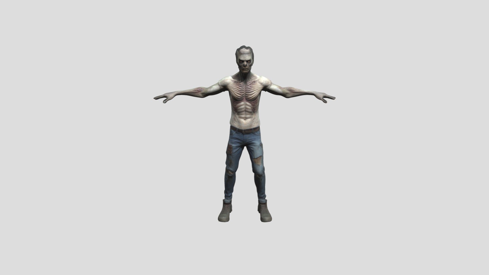 muscled mutated male zombie - Download Free 3D model by PJ8080 ...