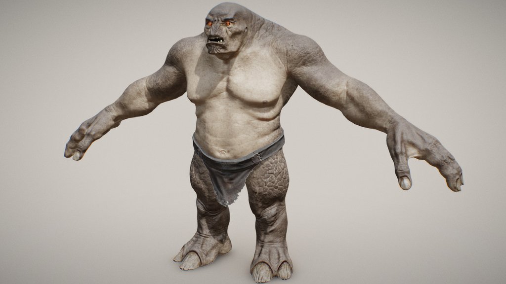 LOTR Troll - (for animating/rigging)