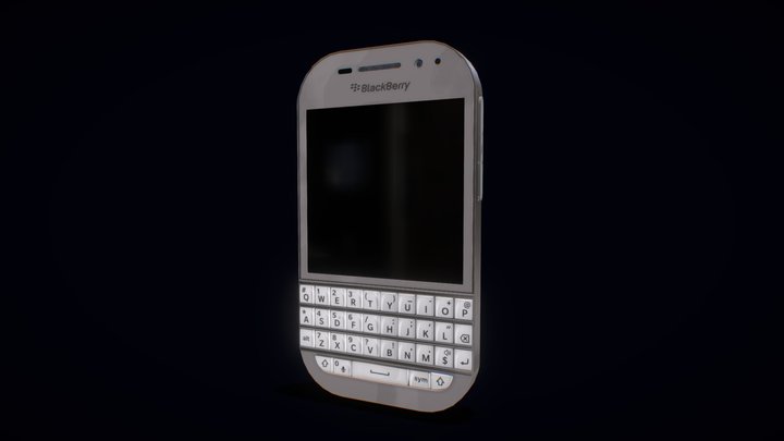 Blackberry Q10 White 3D Model