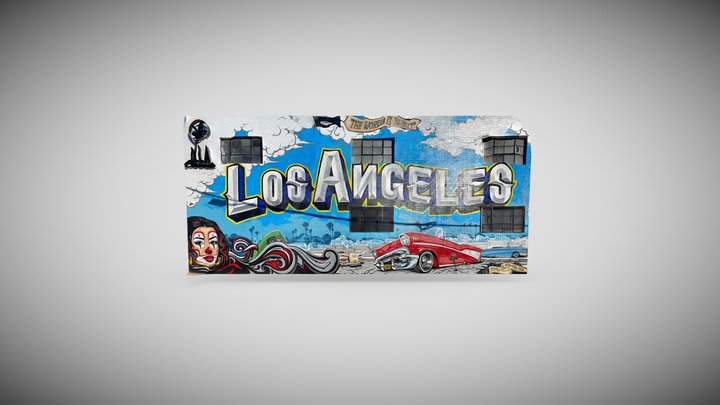 Los Angeles Mural art 3D Model