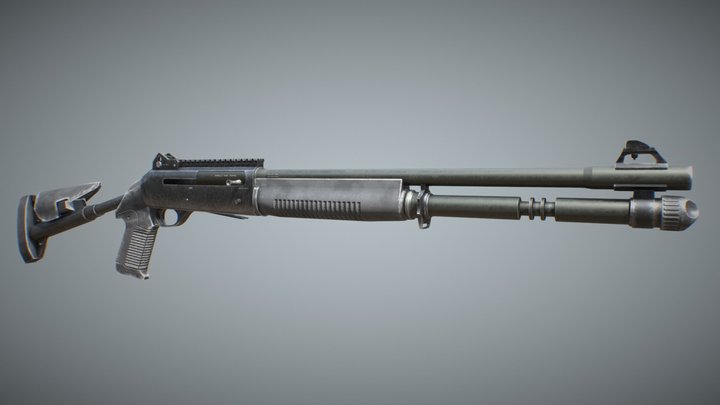Shotgun- Benelli M90 (XM1014) 3D Model