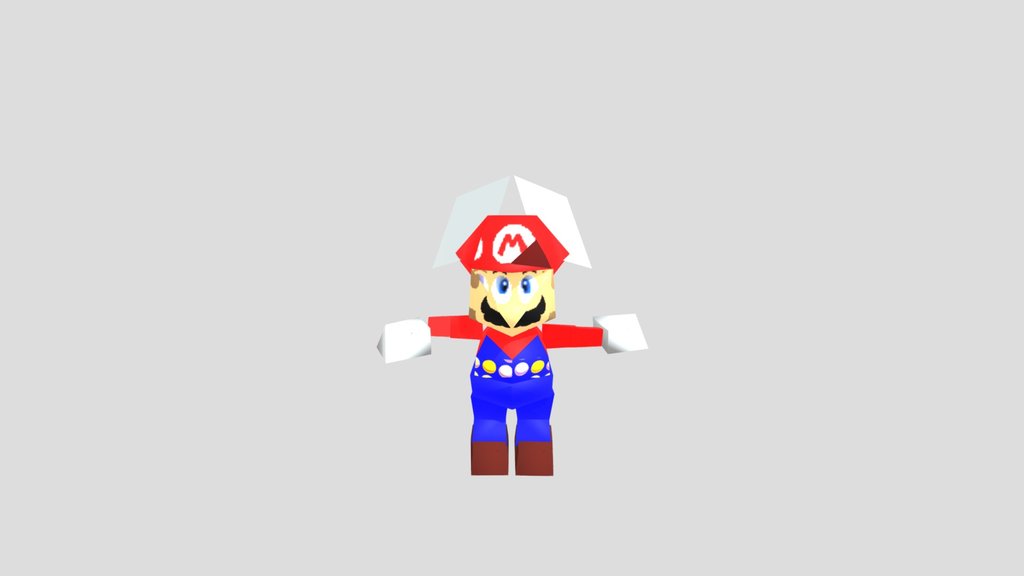 Super Mario 64 - Mario (Low- Poly)