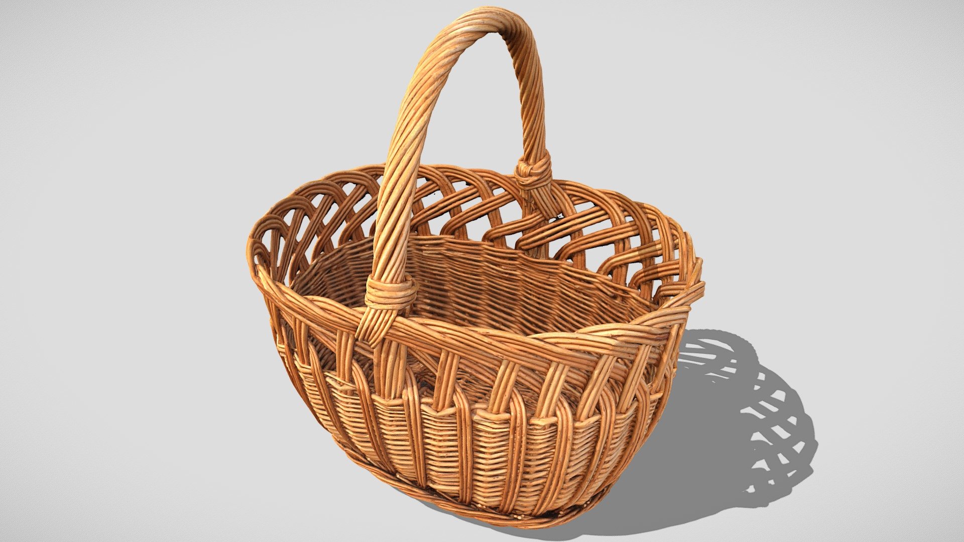 Wicker basket - Buy Royalty Free 3D model by Lassi Kaukonen ...