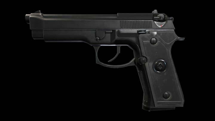 Beretta Pistol 3D Model