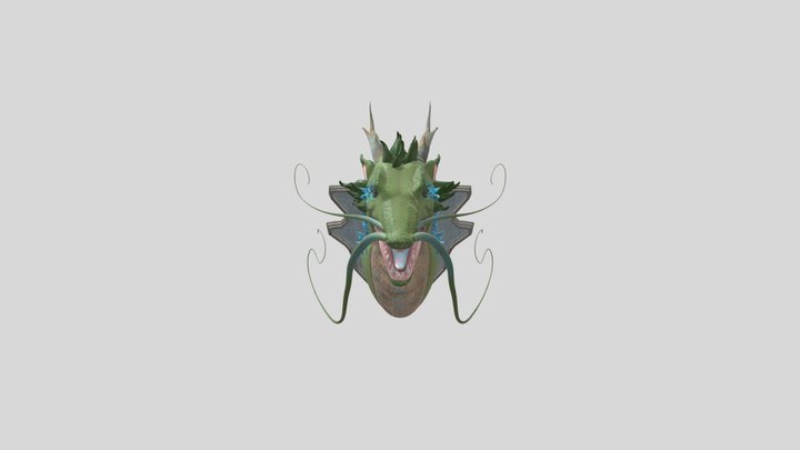 Green_Dragon_head 3D Model