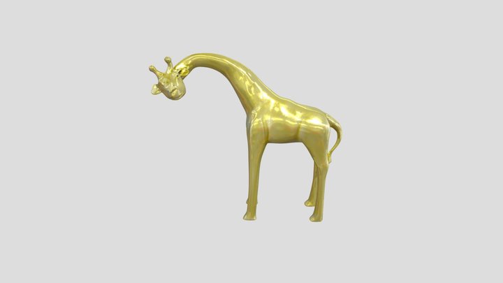 Curious Giraffe 3D Model