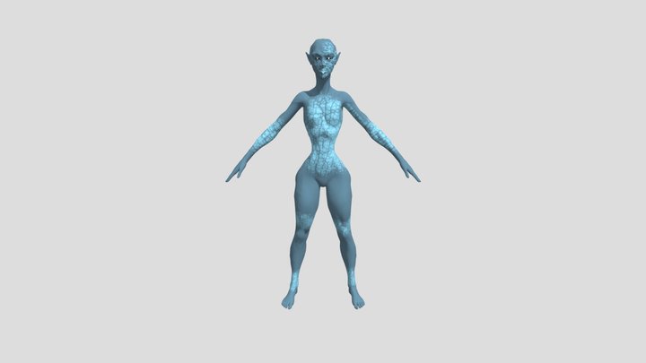 Realistic Alien Rigged Low-poly 3D model 3D Model