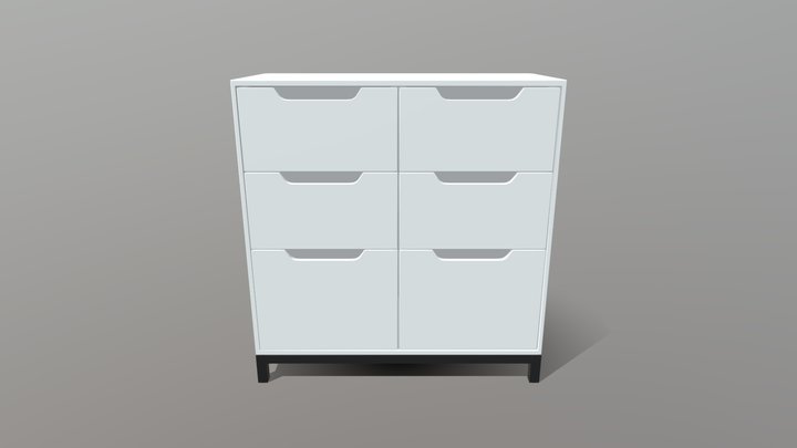 Double Chest of Draws 3D Model