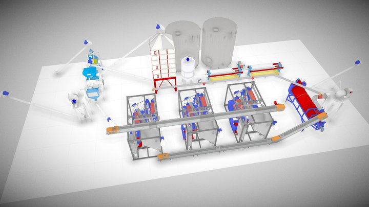 Линия маслопрессования Agro-Oil-45 3D Model