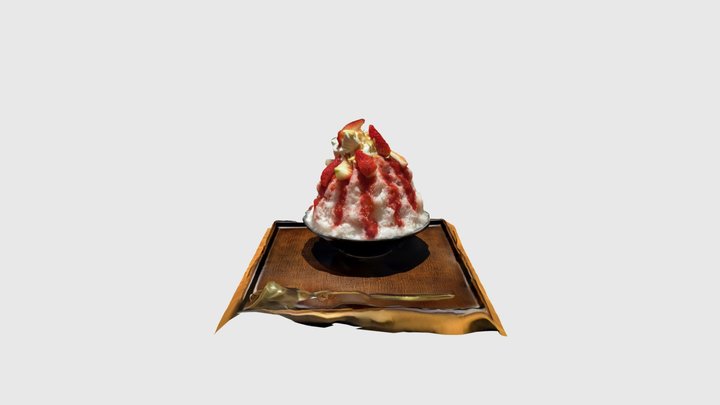ぶどう屋 苺のかき氷 3D Model