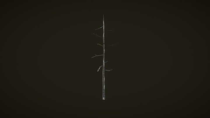 Burnt Tree (Very Low Poly) 3D Model