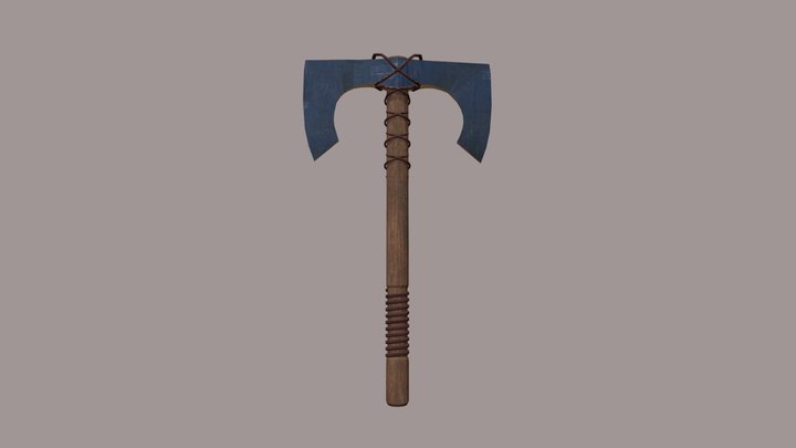 "The Mighty Riverheart Viking Axe" 3D Model