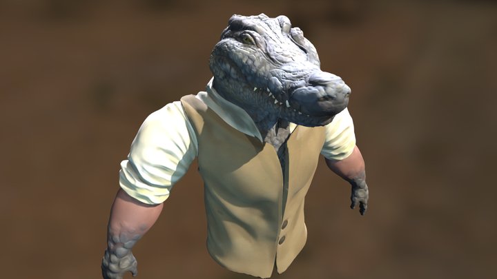 Crocodile Hybrid 3D Model
