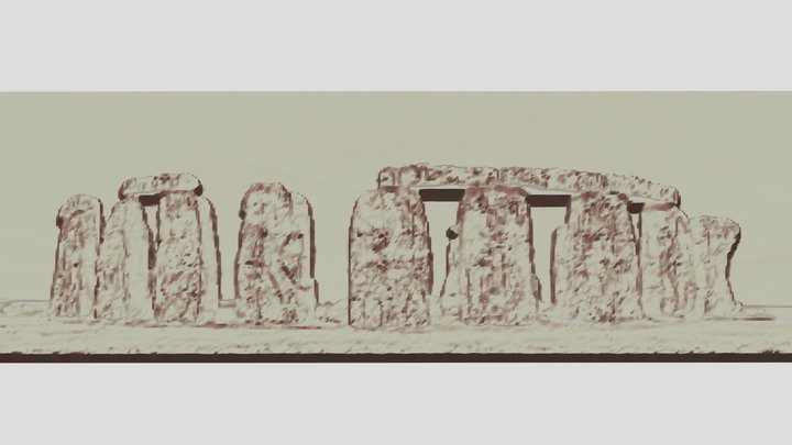 Stonehenge 3d carving for 3 axis cnc ART 3D Model