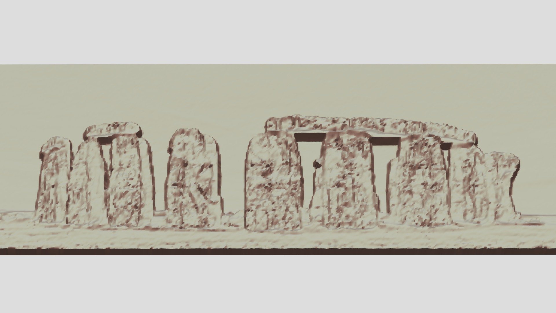 Stonehenge 3d carving for 3 axis cnc ART - 3D model by Megalithic Time ...