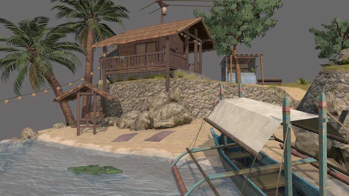 DAE Diorama - By The Ocean 3D Model