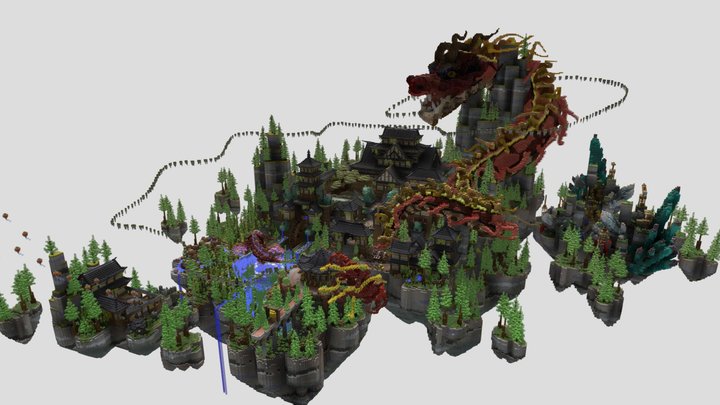 Skyblock - Asian Spawn 500x500 3D Model