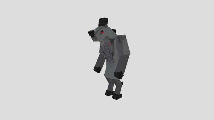 Goat monster Wendigo Minecraft Blockbench model 3D Model