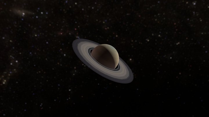 Planet Saturn 3D Model
