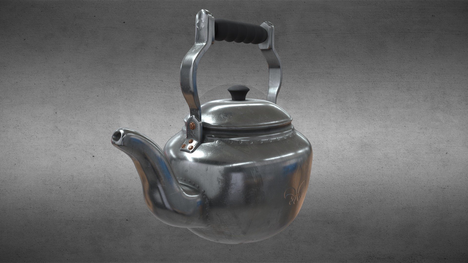 A stylized vintage kettle.